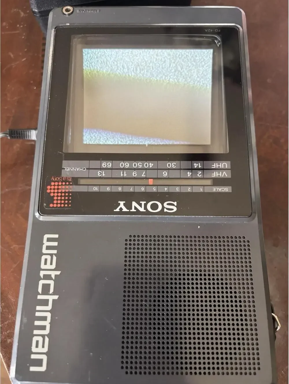 Vintage Sony Watchman Black Color 1987 FD-42A Works Great